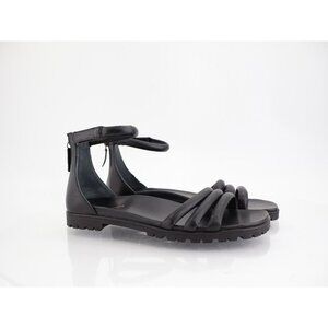 Vionic Laurel Sandal Size 9.5 Black Leather Ankle Strap Block Heel Comfy